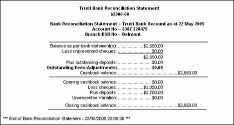 To reconcile a bank account